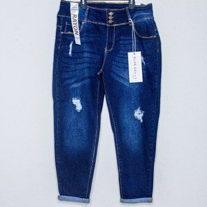 Blue Savvy High Rise Ankle Rayon Denim 